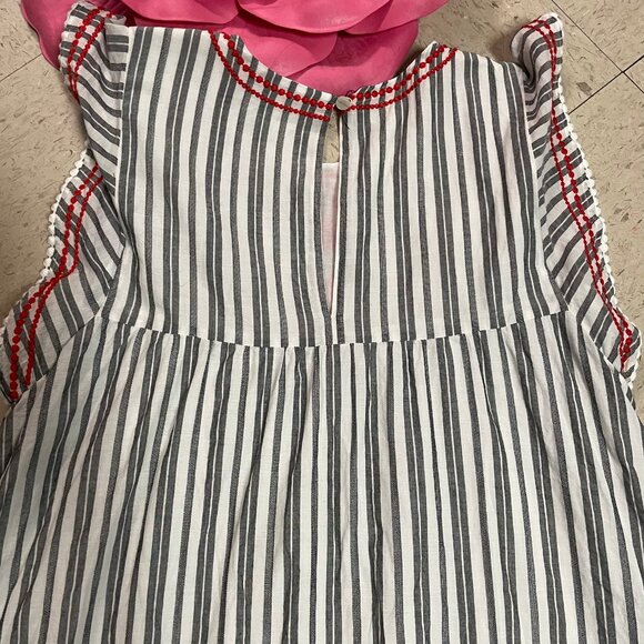 BROOME STREET Kate Spade New York Striped Embroidered Trapeze Dress - Picture 5 of 7